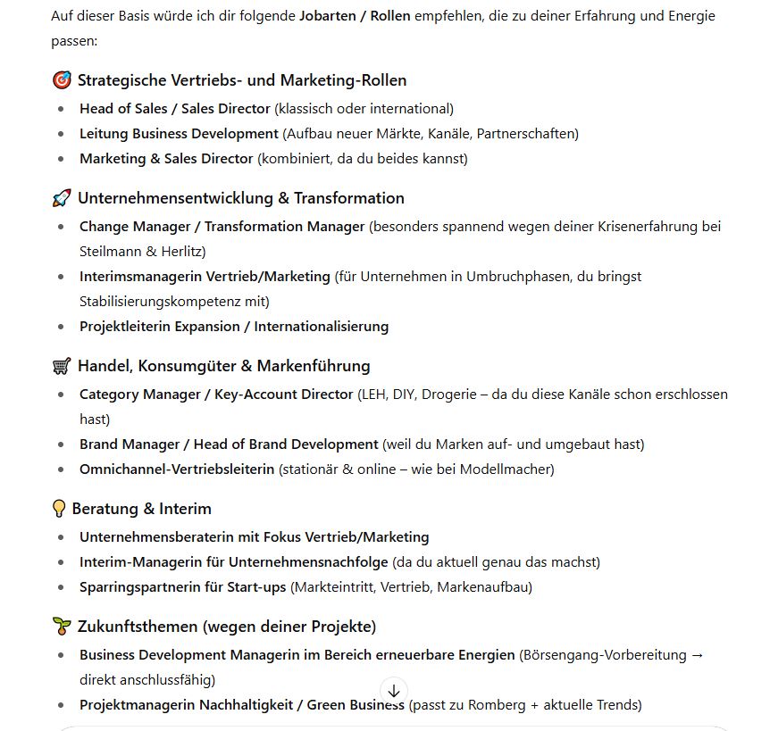 Steelenempfehlung ChatGPT